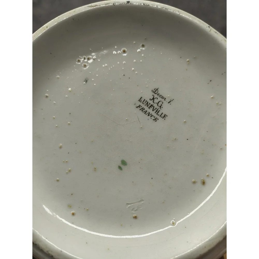 ANTIQUE FRENCH KG‎ LUNEVILLE POTTERY BOWL